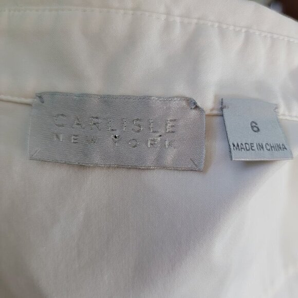 Carlisle New York Sleeveless White Tunic - Size 6 - Your New Go To Top - Picture 9 of 12